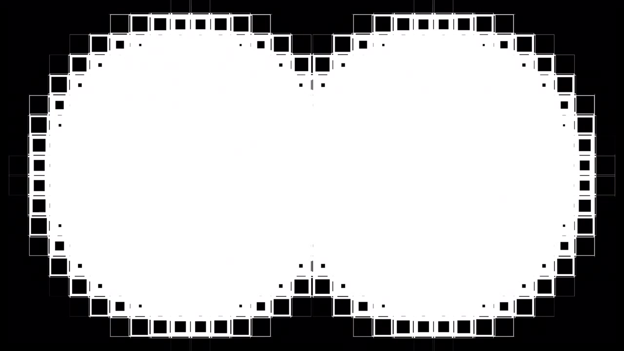 Pixelated black and white transition mask