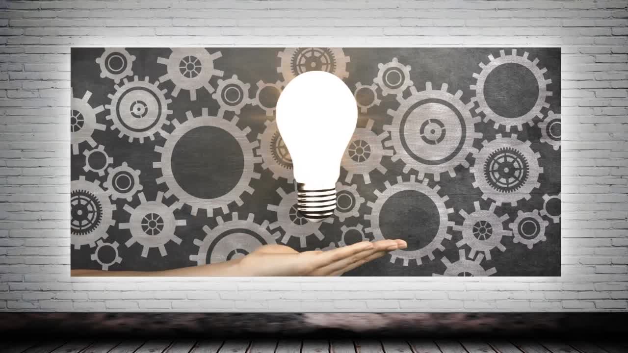 лампочка с зубчатыми колесами видео