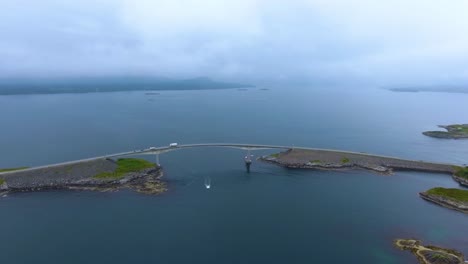 atlantic ocean road aerial footage norway