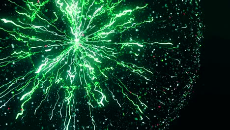 green exploding fireworks