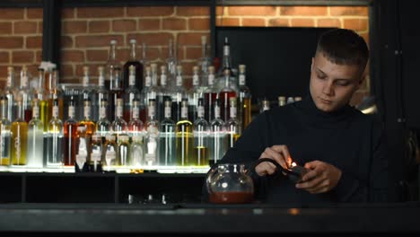 bartender preparing a cocktail