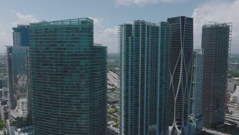 modern skyscrapers in the residential area