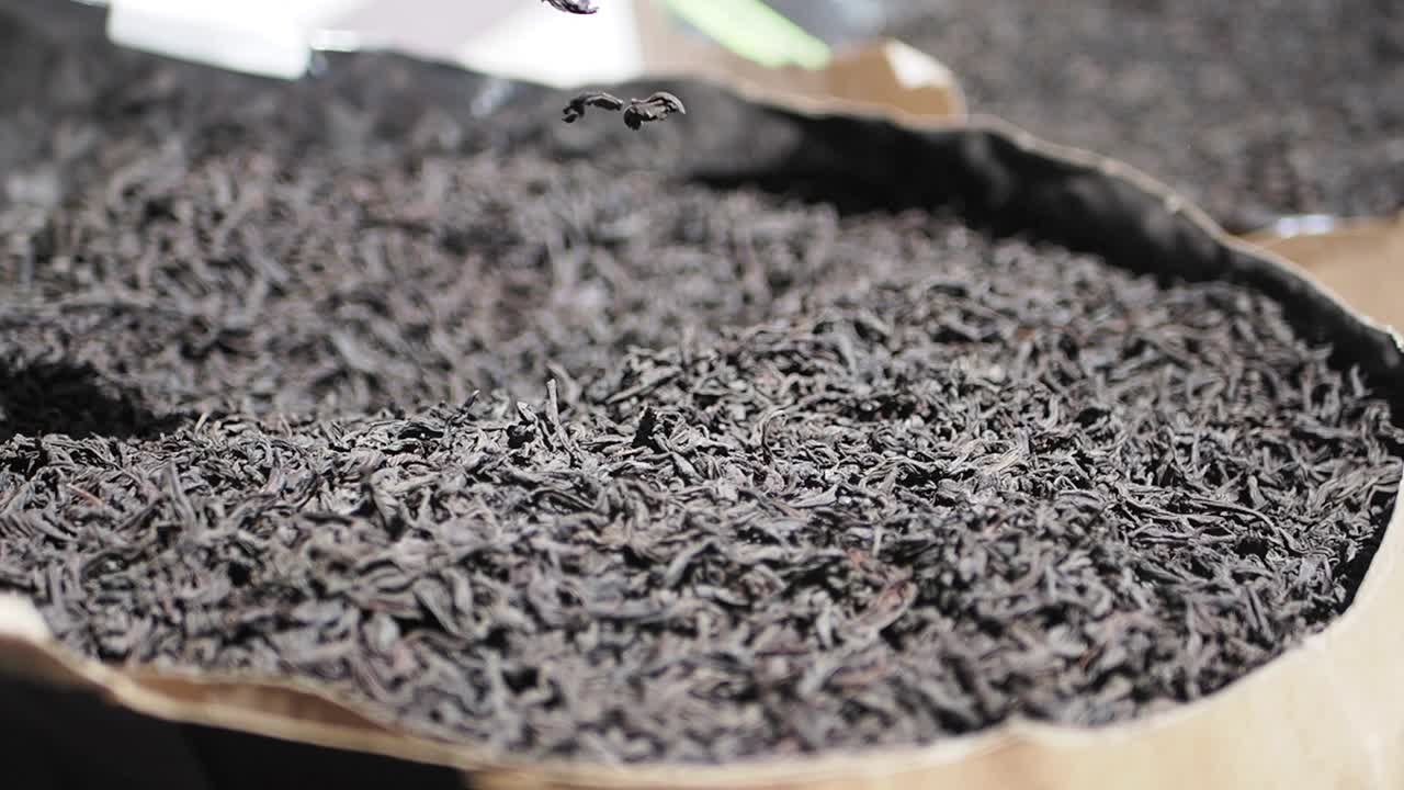 Pouring Loose Leaf Black Tea