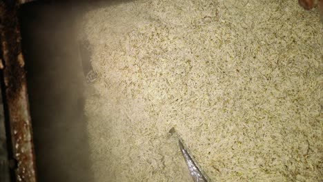 sugar production from beets, mixing in a vessel, cooking raw vegetable, steam