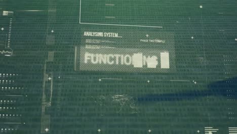 animación del procesamiento de datos sobre las piernas de diversos jugadores de fútbol masculino en el campo deportivo