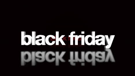 rolling black friday text on black gradient color