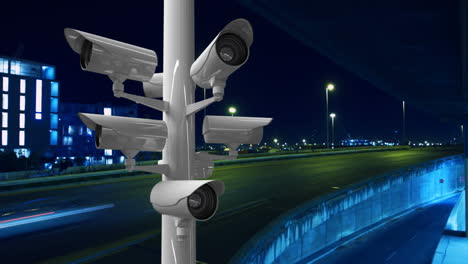 cámaras de vigilancia en una autopista