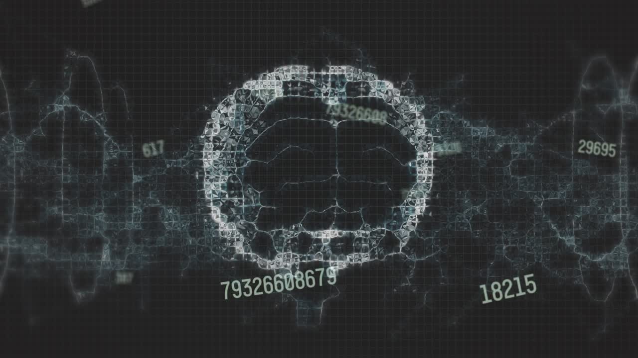 Animation of human brain over scope scanning