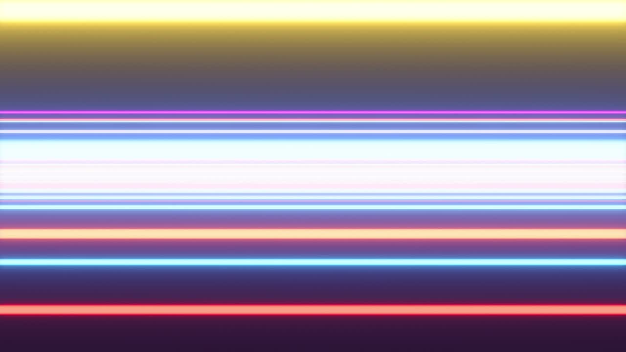 imágenes verticales con vuelo rápido a través del bucle de rayas de neón horizontales