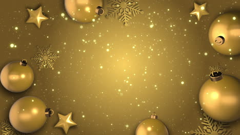 golden christmas ornaments and decorations