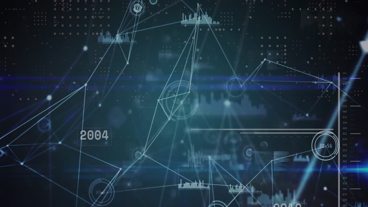 Animation of connections and data processing