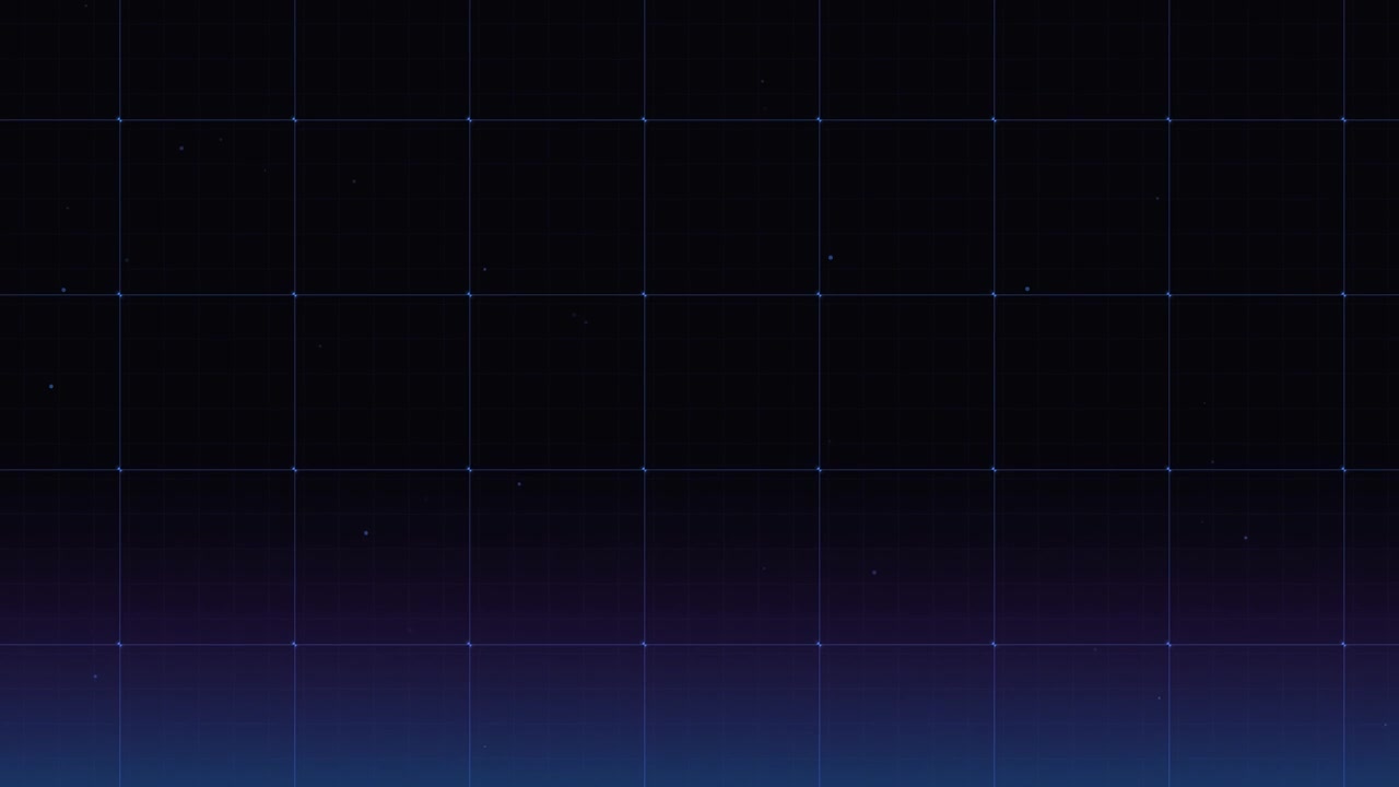 Abstract Digital Grid Background with Glowing Particles