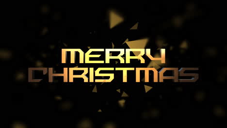 Merry-Christmas-text-with-fly-triangle-shapes