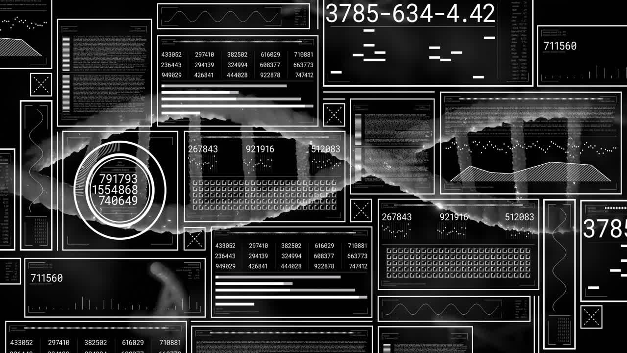 анимация обработки данных при вращении цепочки днк