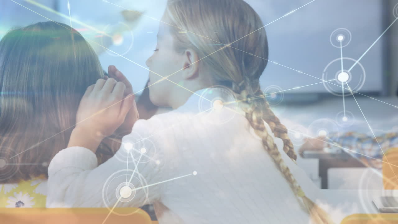 다양한 학교 아이들이 교실에서 배우는 연결 네트워크의 활성화