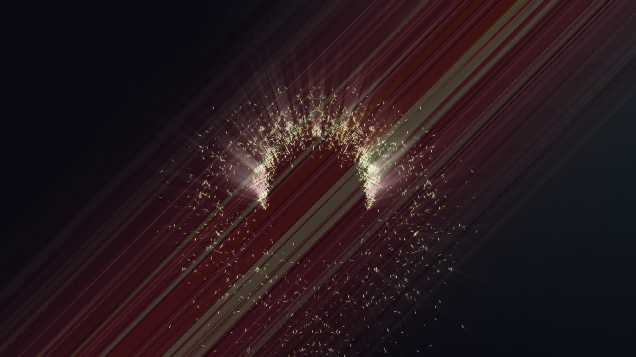 검은색에 반 ⁇ 이는 빛  ⁇ 어리 위에서 원형으로 움직이는 빛나는  ⁇  입자의 애니메이션