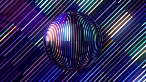 abstract sphere with glowing lines