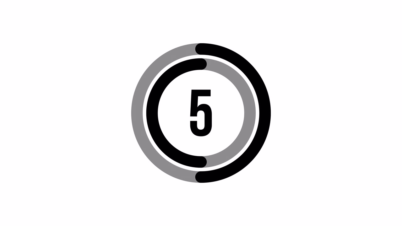 Animated Countdown Timer from Ten to Zero with Circular Progress Bar