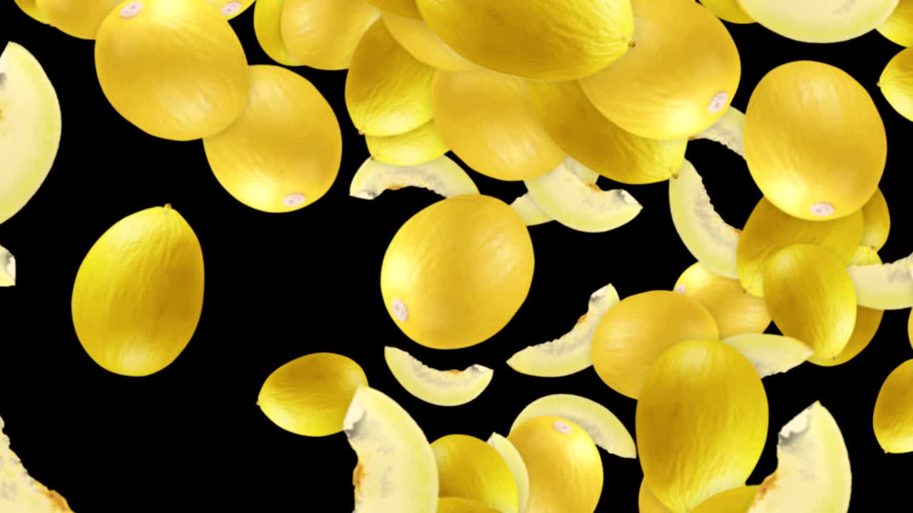 떨어지는 멜론 배경, 루프, 60fps, 알파 채널