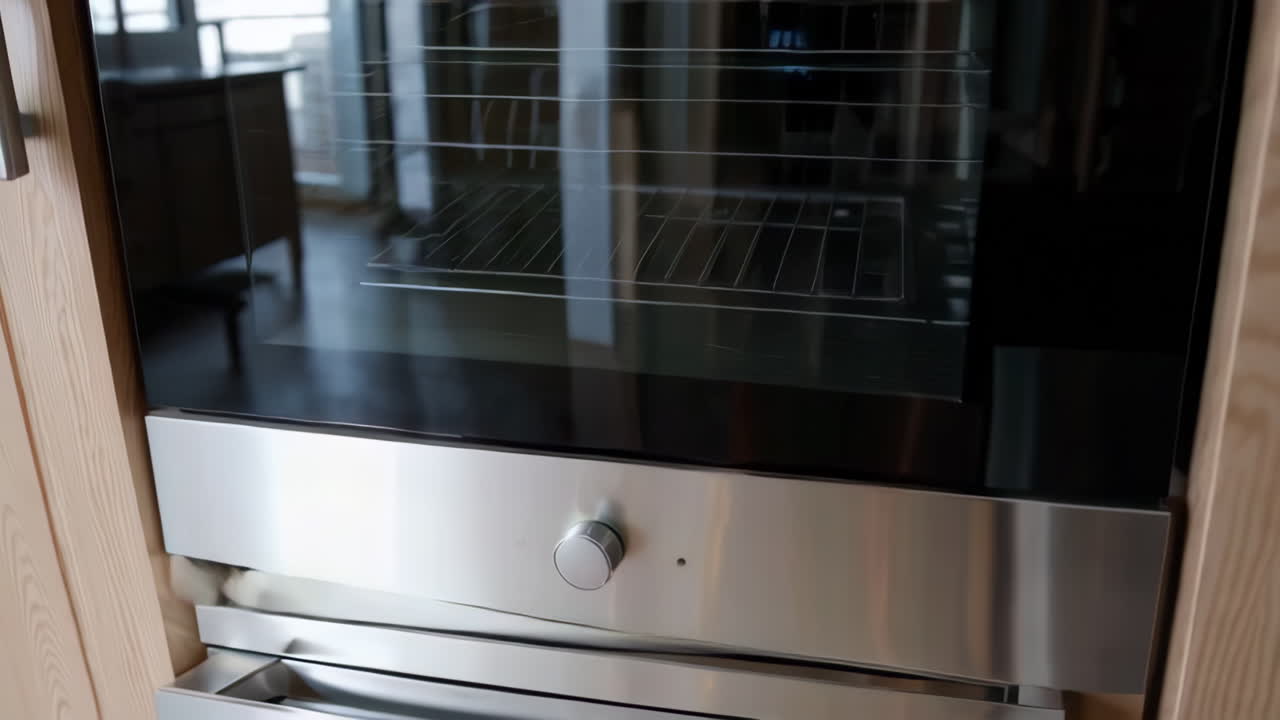 Cucina moderna con forno e finestra