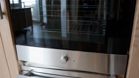 modern kitchen with oven and window