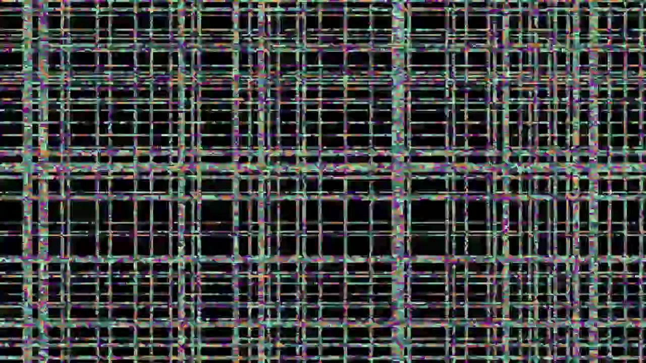 Abstract Digital Grid Pattern with Glitch Effect