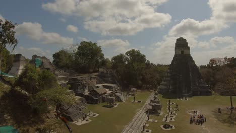 mayan ruins at tikal in guatemala