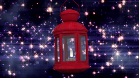 animation of red lantern over flying lights