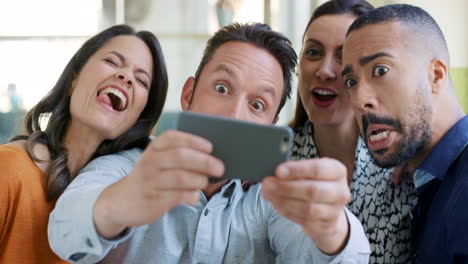 friends taking a selfie