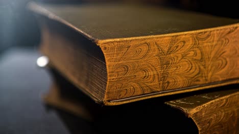 close-up of an antique book