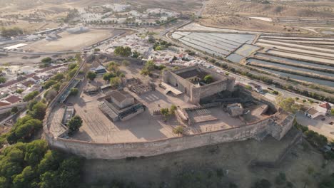 Aerial-view-of-Castle-of-Castro-Marim,-Portugal