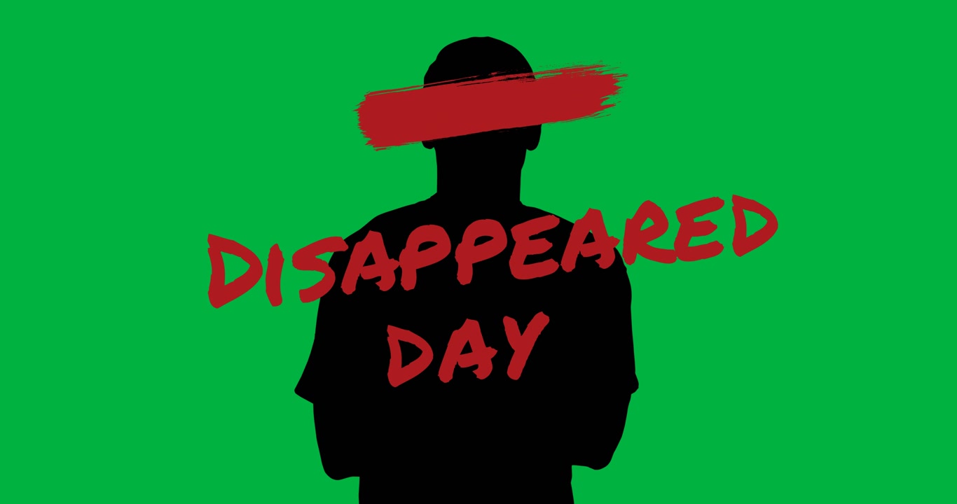 Animation af menneskelig silhuet, forsvundet dag og rød linje på gennemsigtig baggrund