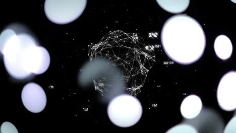 animation of network of connections of multiple links forming a globe