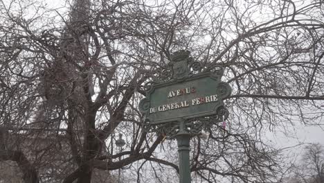 classic street sign in paris