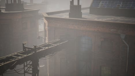abandoned industrial buildings of old factory