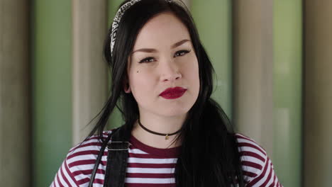 portrait of confused young woman thinking pensive doubtful