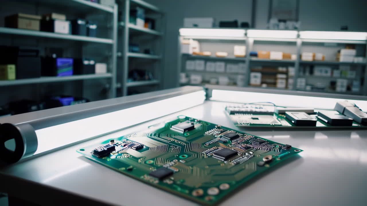 Close-up of Electronic Circuit Boards