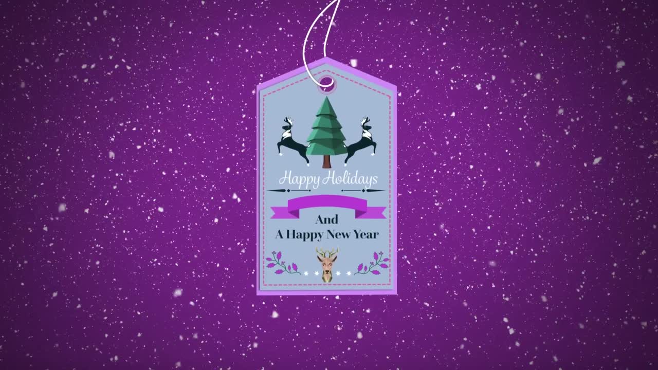 felices fiestas y un feliz año nuevo escrito en una etiqueta