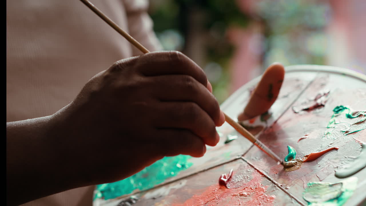 Close-up of an Artist's Palette