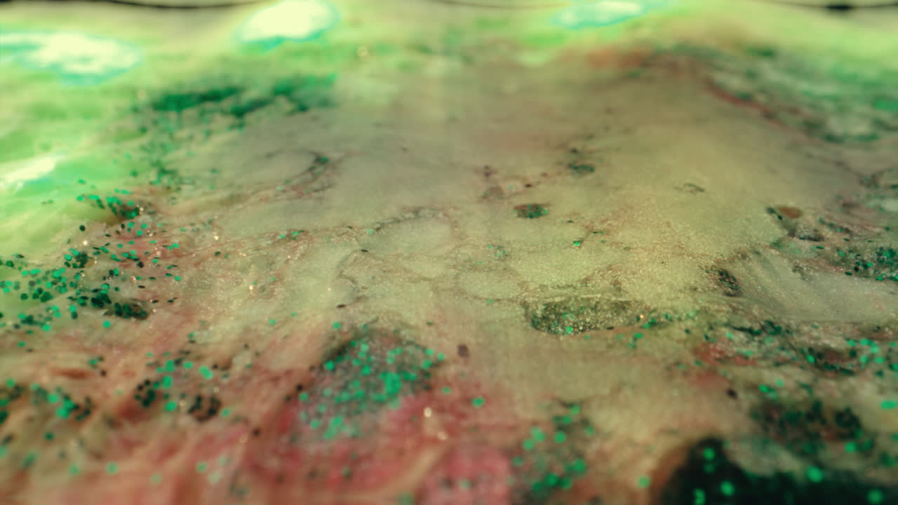 arte abstracto de resina con brillo