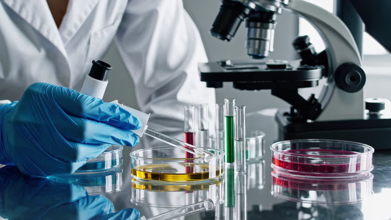 Scientist Conducting Experiments in a Laboratory Setting