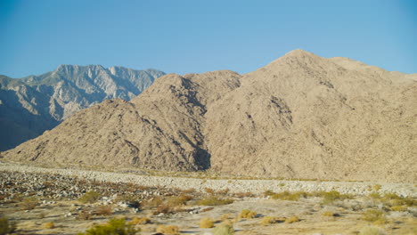 palm springs san jacinto mountains at sunrise driving in california