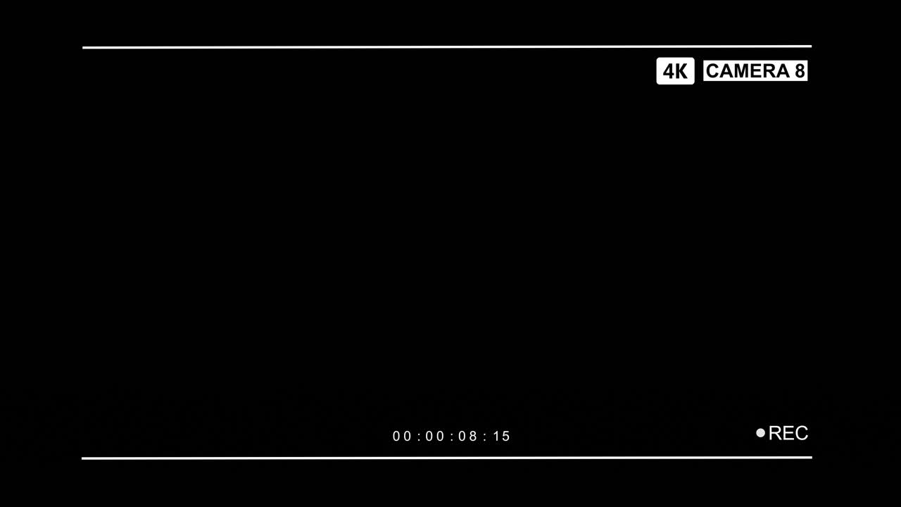 Camera Recording Overlay with 4K and REC Indicators