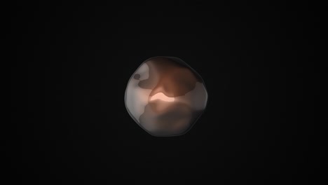 wavy surface on sphere, metamorphosis of amorphous shape