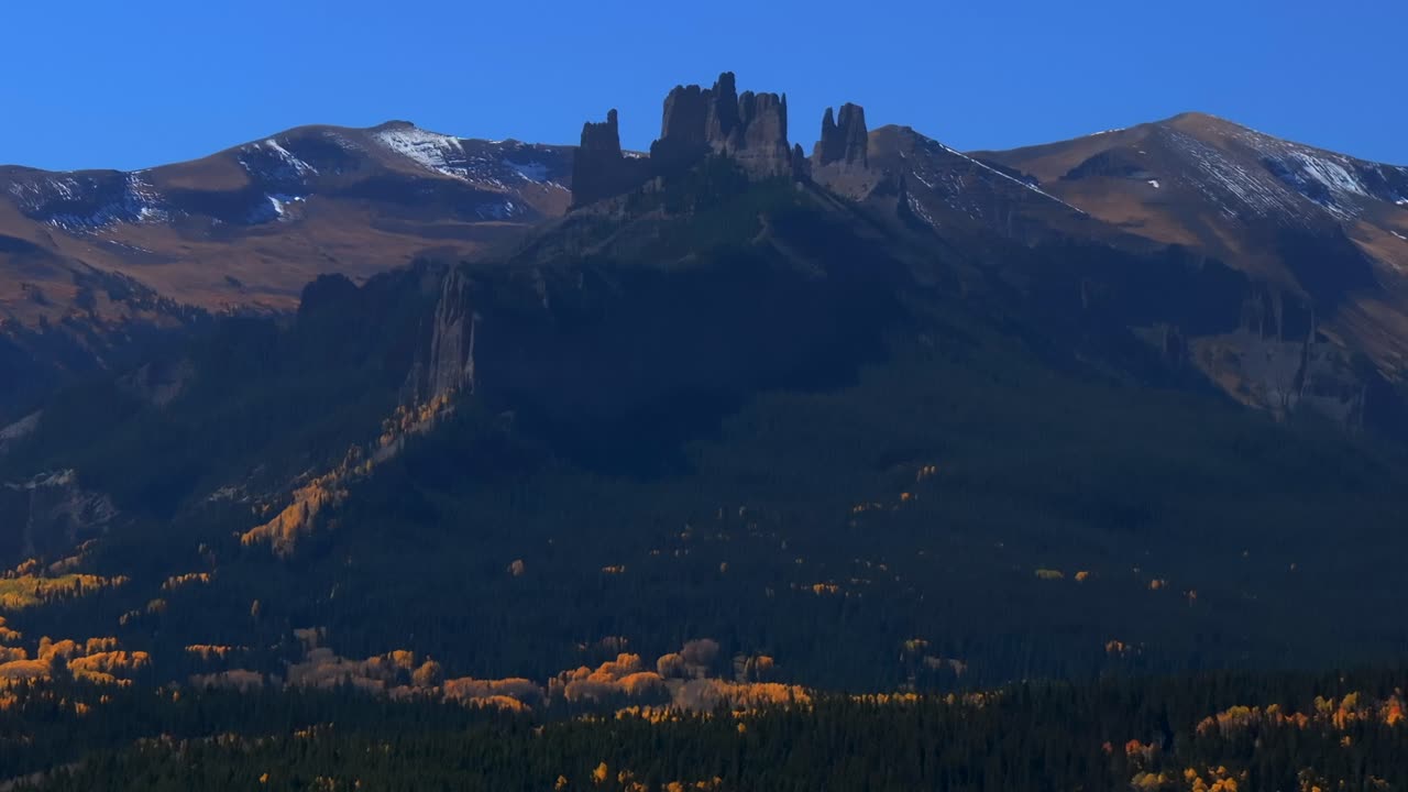 Majestic Mountain Range with Autumn Foliage