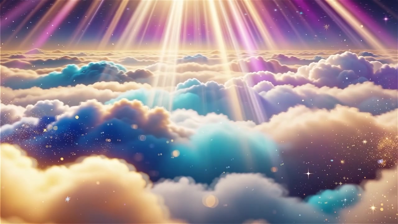 Christian Heavenly Light Worship Background