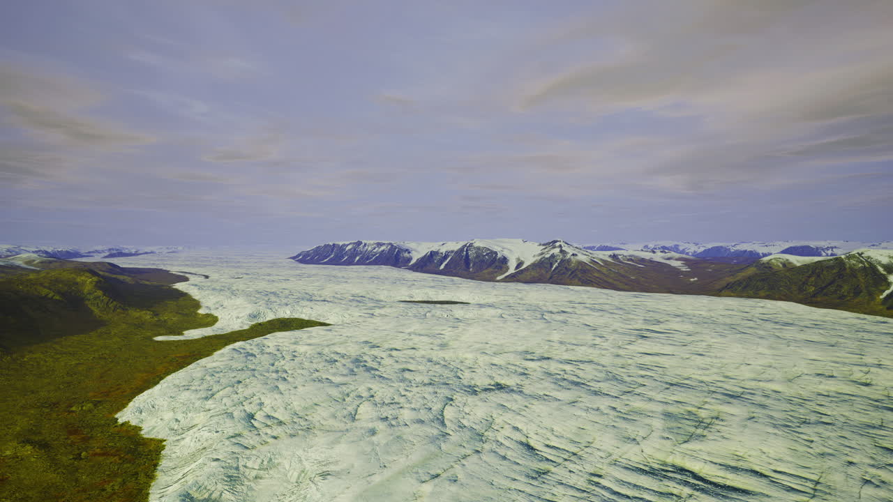 Vast glacial landscape showcasing the beauty of nature in winter months