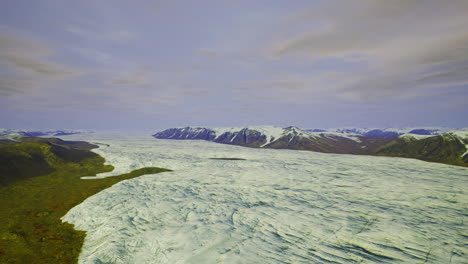 vast glacial landscape showcasing the beauty of nature in winter months