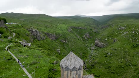 4k-High-resolution-drone-video-of-the-beautiful-Amberd-Fortress--Armenia