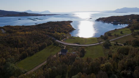 stunning scenery at the southern part of senja island in troms og finnmark, norway